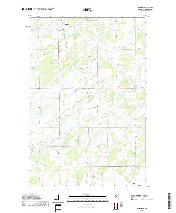 US Topo 7.5-minute map for Blue Grass MN
