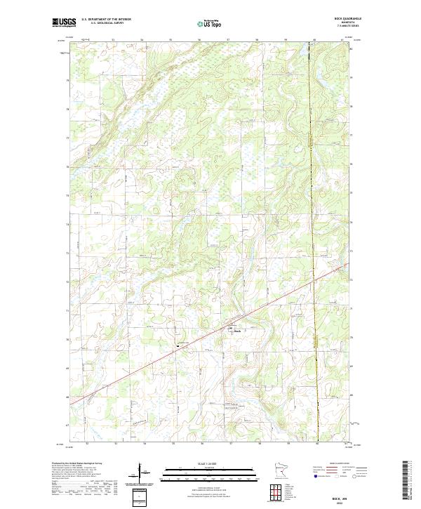 US Topo 7.5-minute map for Bock MN