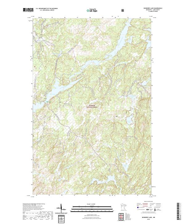 US Topo 7.5-minute map for Bogberry Lake MN