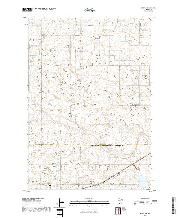 US Topo 7.5-minute map for Boise Lake MN