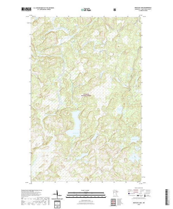 US Topo 7.5-minute map for Bootleg Lake MN