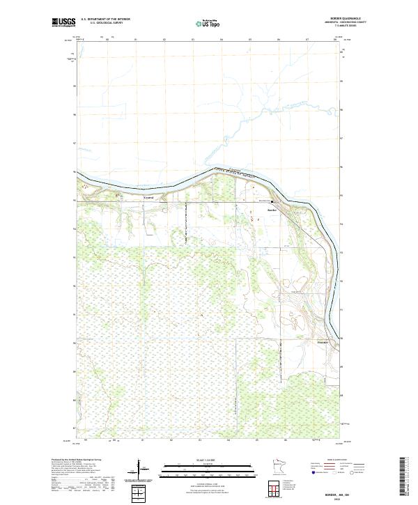 US Topo 7.5-minute map for Border MNON