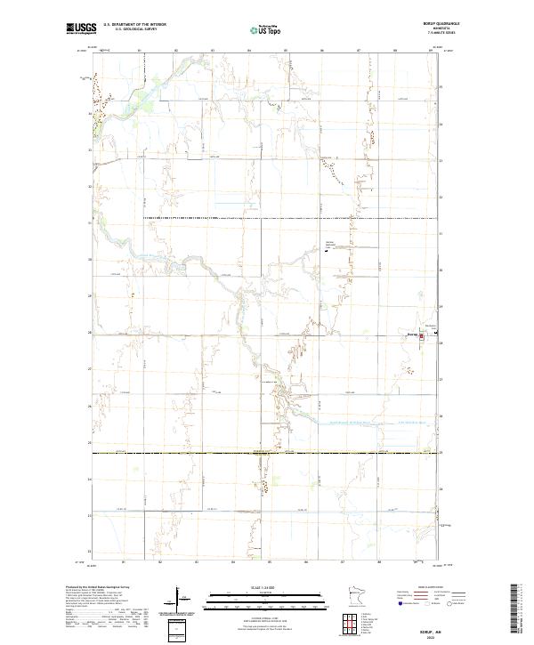 US Topo 7.5-minute map for Borup MN