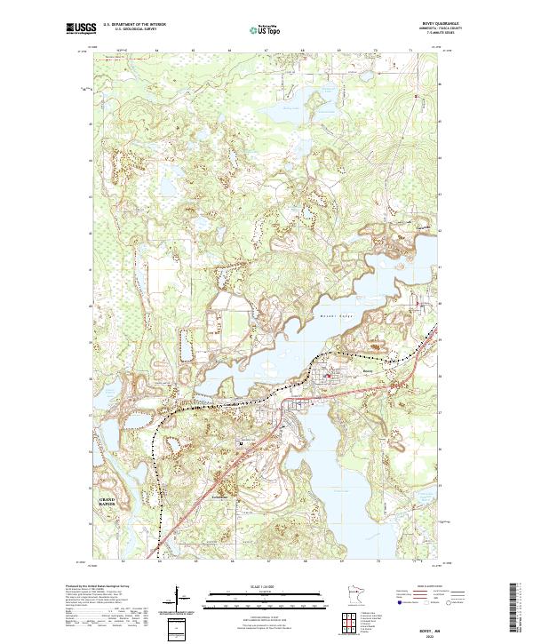 US Topo 7.5-minute map for Bovey MN