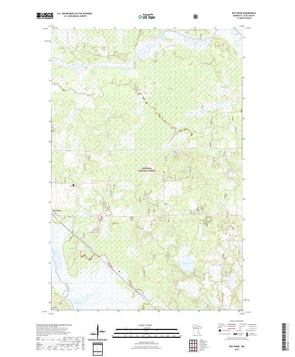 US Topo 7.5-minute map for Boy River MN