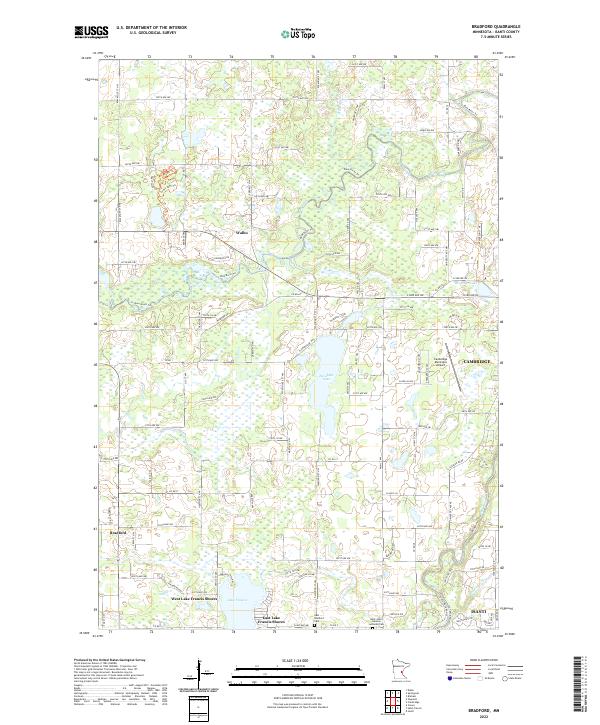 US Topo 7.5-minute map for Bradford MN