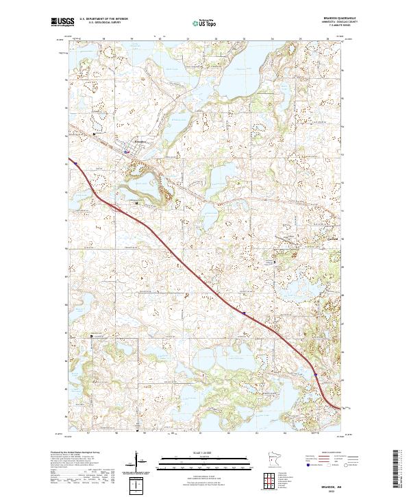 US Topo 7.5-minute map for Brandon MN