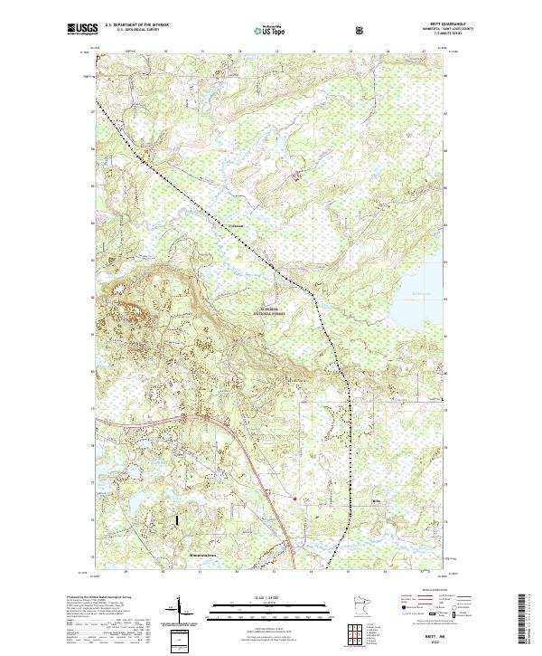 US Topo 7.5-minute map for Britt MN