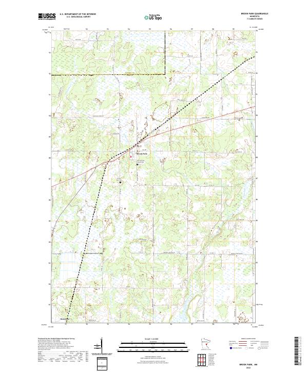 US Topo 7.5-minute map for Brook Park MN
