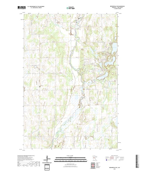 US Topo 7.5-minute map for Browerville NE MN