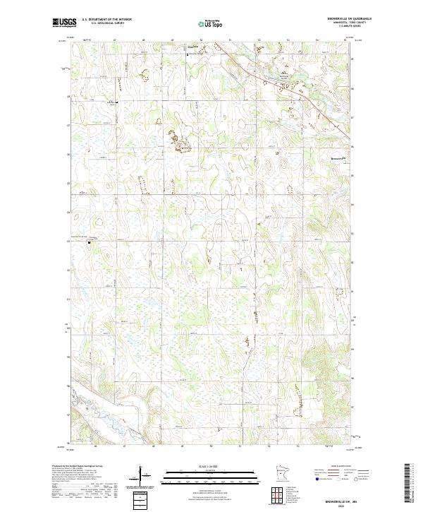 US Topo 7.5-minute map for Browerville SW MN