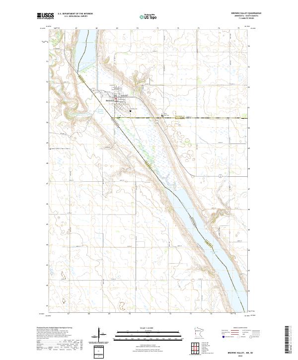 US Topo 7.5-minute map for Browns Valley MNSD