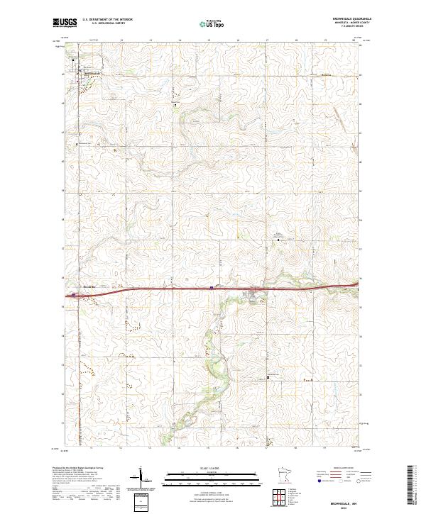 US Topo 7.5-minute map for Brownsdale MN