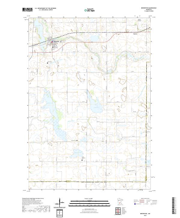 US Topo 7.5-minute map for Brownton MN