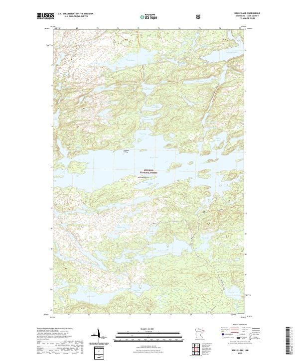 US Topo 7.5-minute map for Brule Lake MN