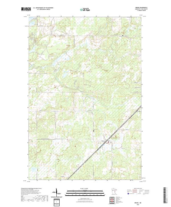 US Topo 7.5-minute map for Bruno MN