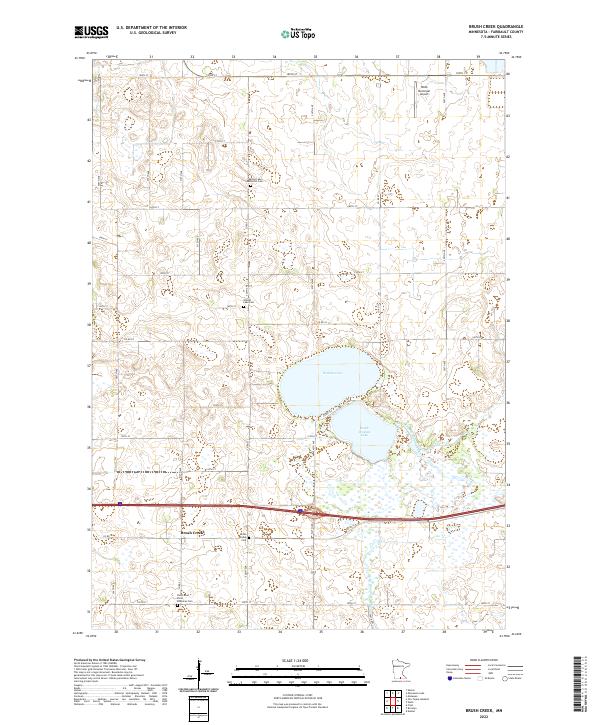 US Topo 7.5-minute map for Brush Creek MN