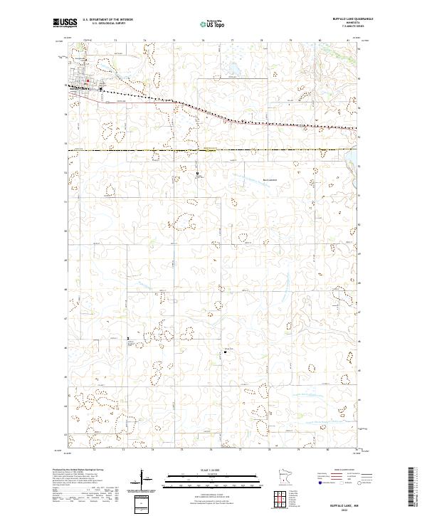US Topo 7.5-minute map for Buffalo Lake MN