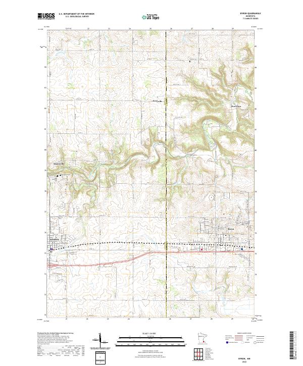US Topo 7.5-minute map for Byron MN