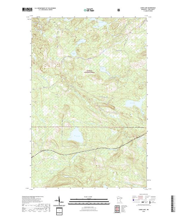 US Topo 7.5-minute map for Cabin Lake MN