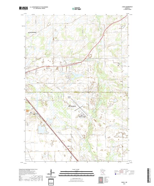 US Topo 7.5-minute map for Cable MN