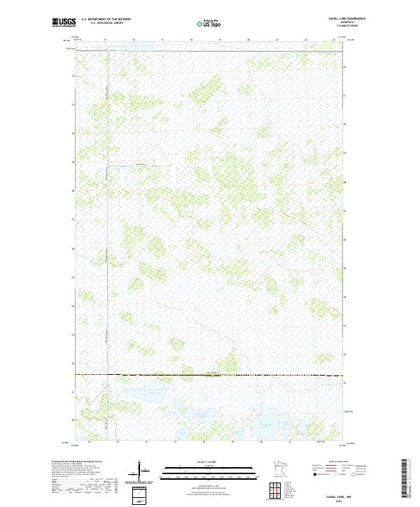 US Topo 7.5-minute map for Cahill Lake MN
