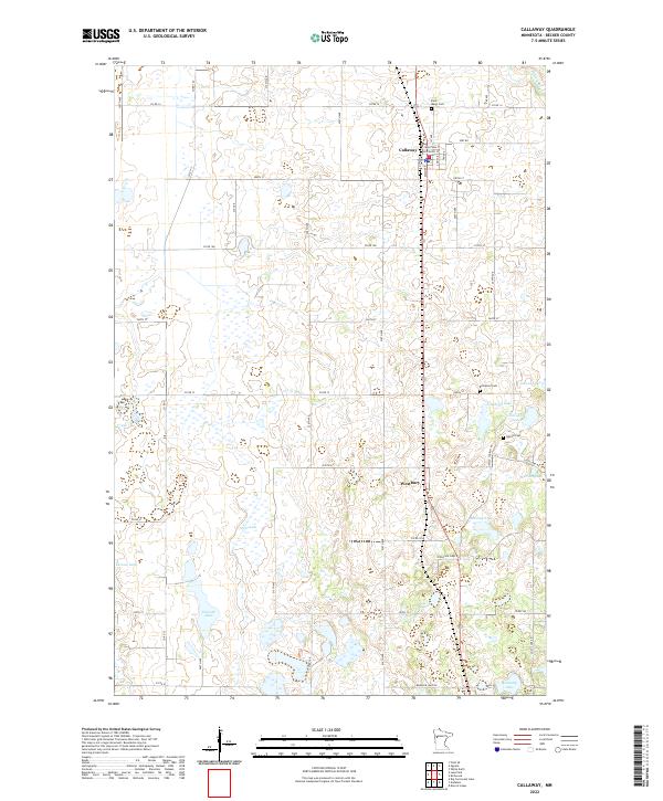 US Topo 7.5-minute map for Callaway MN