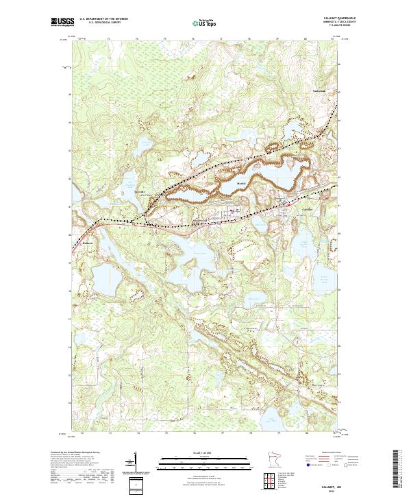 US Topo 7.5-minute map for Calumet MN