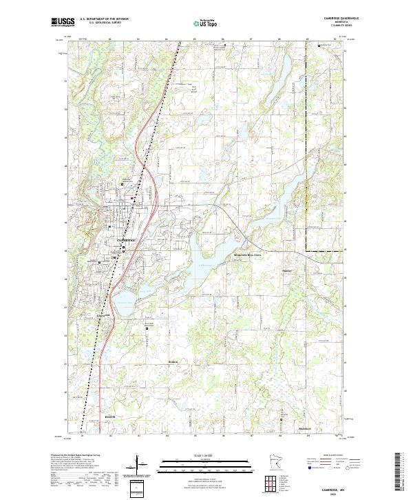 US Topo 7.5-minute map for Cambridge MN