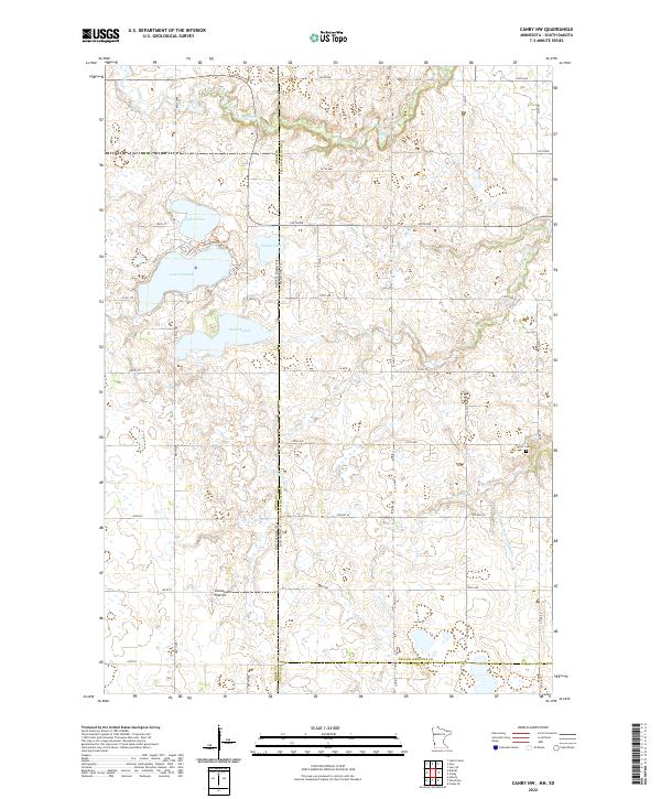 US Topo 7.5-minute map for Canby NW MNSD