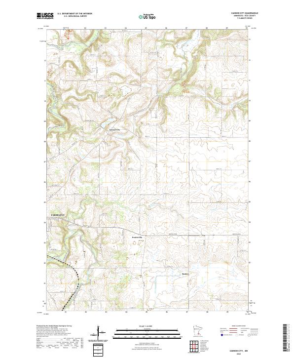 US Topo 7.5-minute map for Cannon City MN