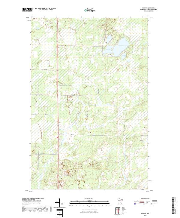 US Topo 7.5-minute map for Canyon MN