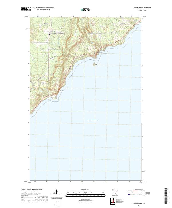 US Topo 7.5-minute map for Castle Danger MN
