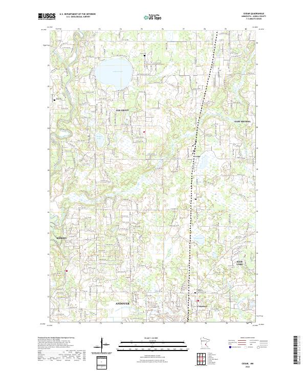US Topo 7.5-minute map for Cedar MN