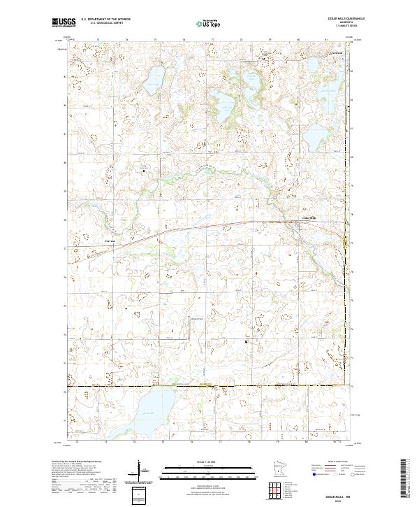 US Topo 7.5-minute map for Cedar Mills MN
