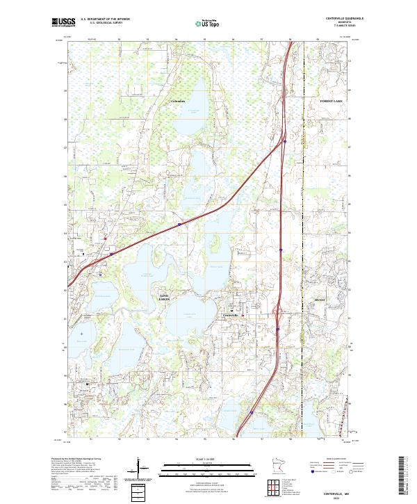 US Topo 7.5-minute map for Centerville MN