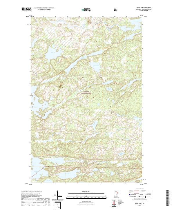 US Topo 7.5-minute map for Chad Lake MN
