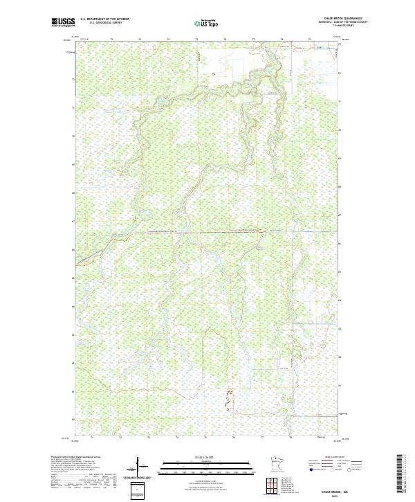 US Topo 7.5-minute map for Chase Brook MN