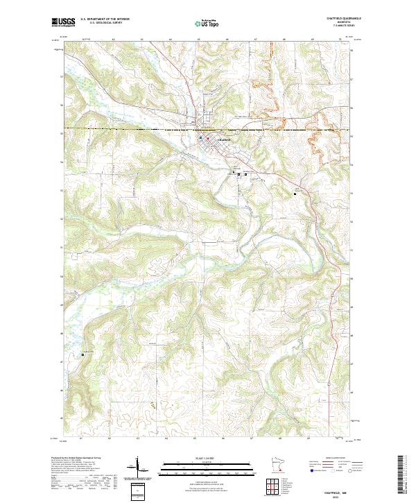 US Topo 7.5-minute map for Chatfield MN