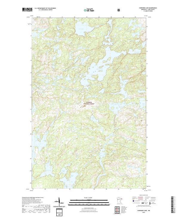 US Topo 7.5-minute map for Cherokee Lake MN
