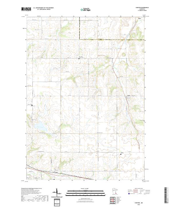 US Topo 7.5-minute map for Chester MN