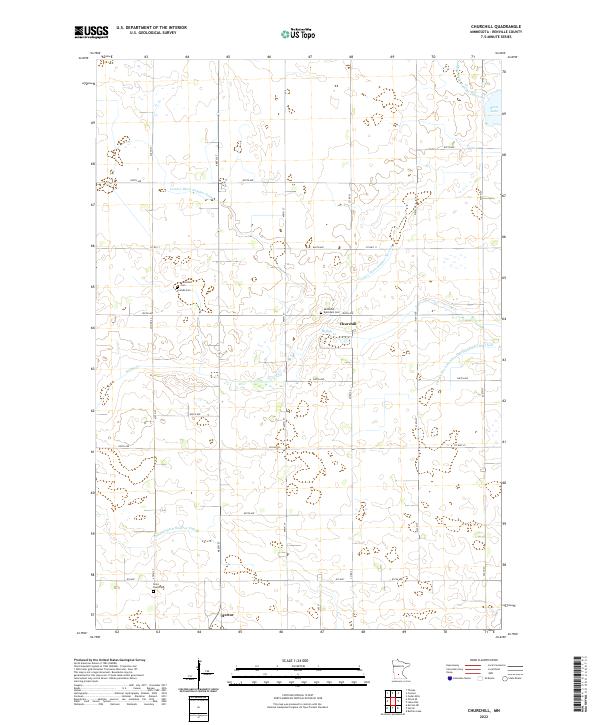 US Topo 7.5-minute map for Churchill MN