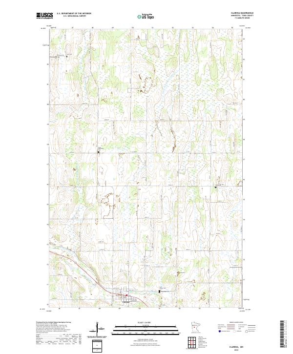 US Topo 7.5-minute map for Clarissa MN