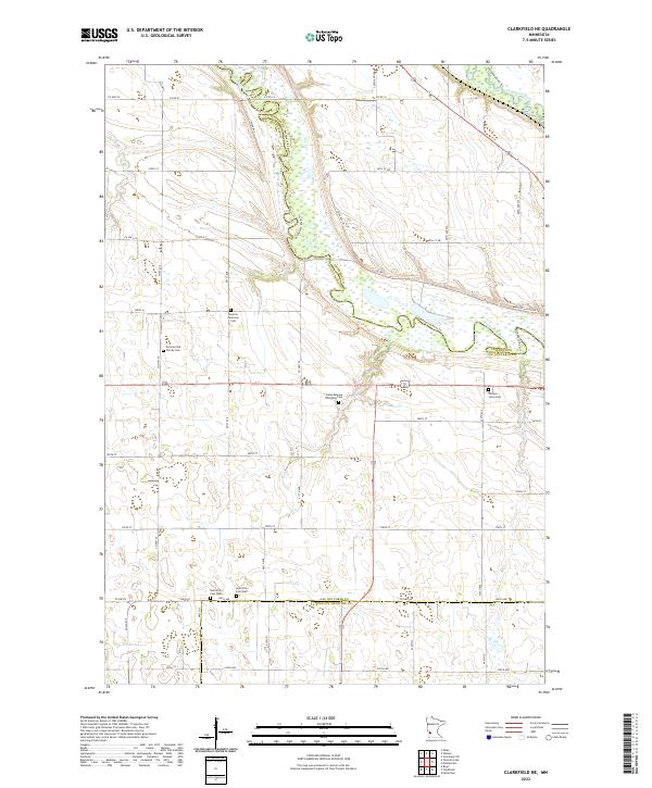 US Topo 7.5-minute map for Clarkfield NE MN