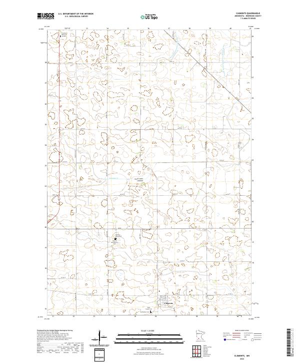 US Topo 7.5-minute map for Clements MN