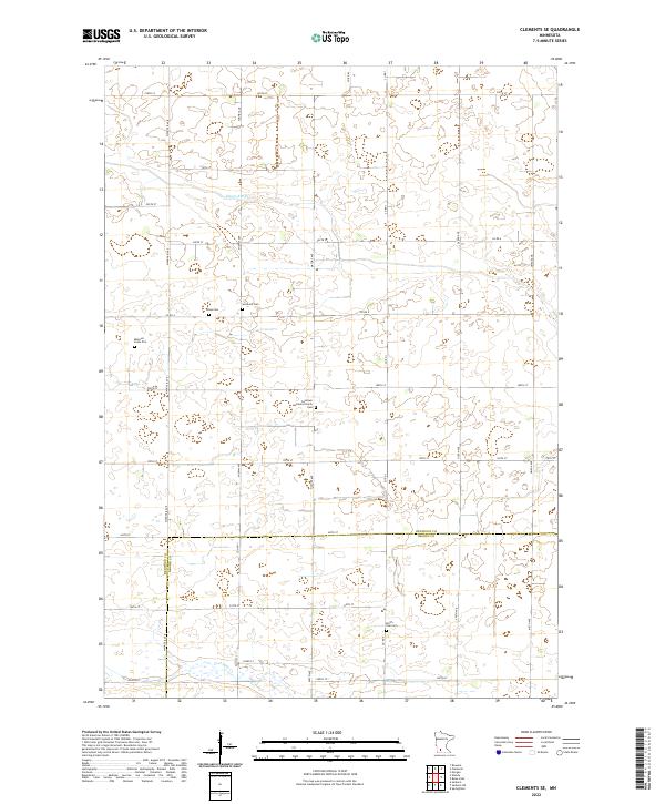 US Topo 7.5-minute map for Clements SE MN