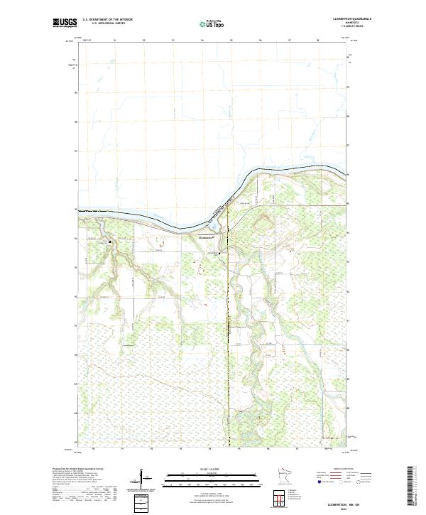 US Topo 7.5-minute map for Clementson MNON