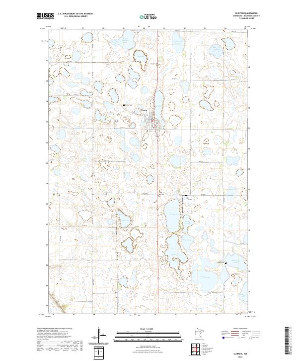 US Topo 7.5-minute map for Clinton MN