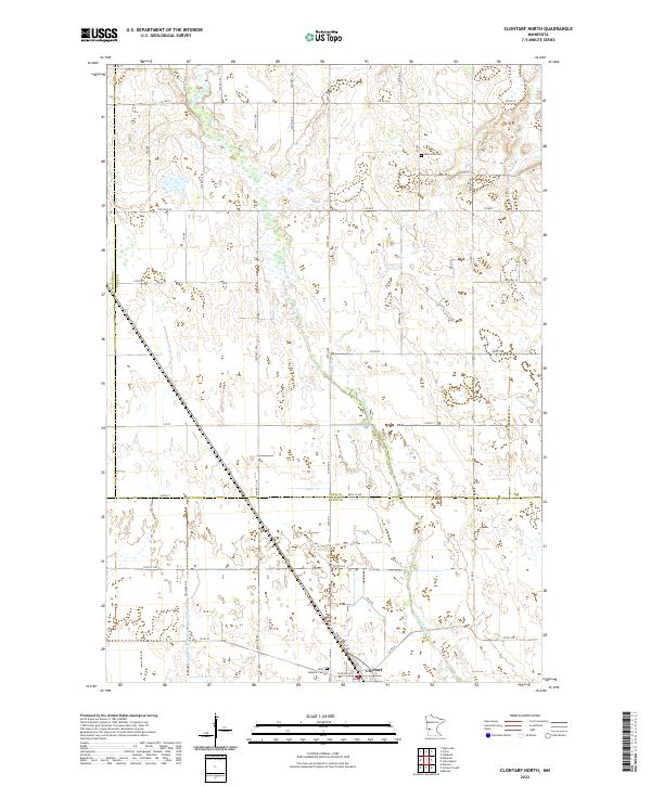 US Topo 7.5-minute map for Clontarf North MN