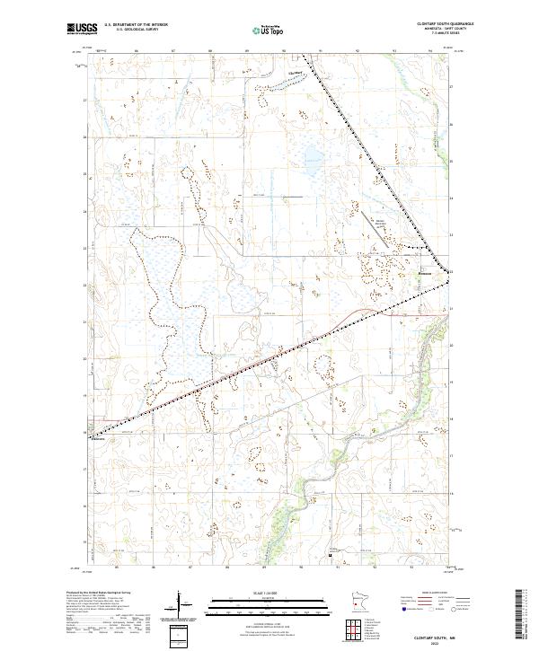US Topo 7.5-minute map for Clontarf South MN